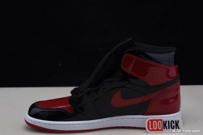 OG 1 Air High Patent Jordan Bred 555088-063 0809